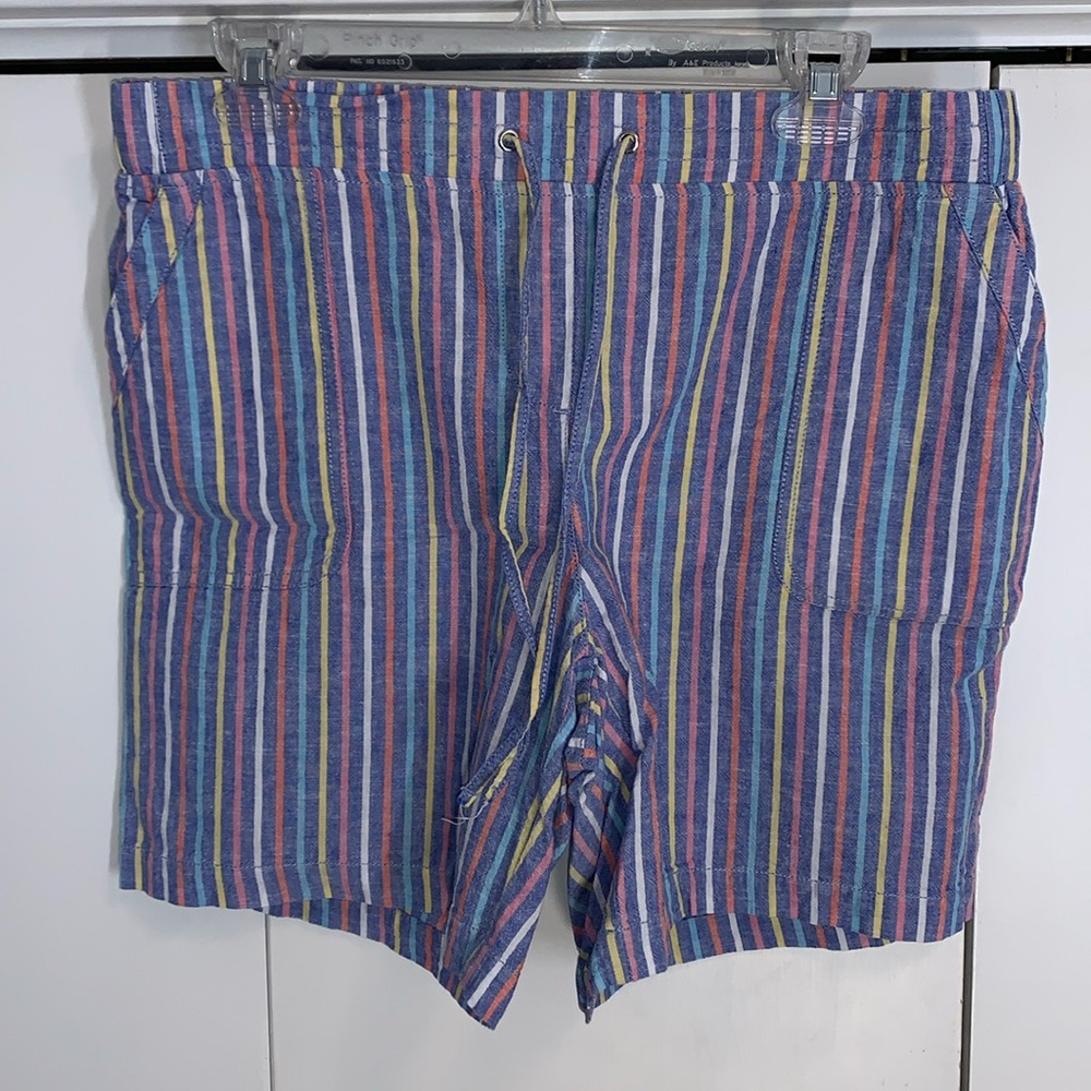 Talbots Women’s striped linen and cotton shorts